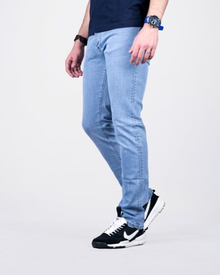 شلوار جین راسته مردانه آبی روشن - آبی روشن - سه‌ رخ