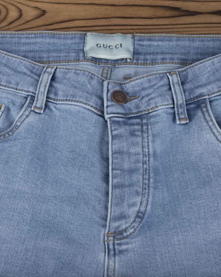 شلوار جین راسته مردانه آبی روشن - آبی روشن - دکمه