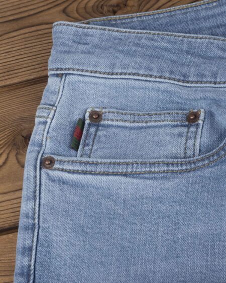 شلوار جین راسته مردانه آبی روشن - آبی روشن - جیب