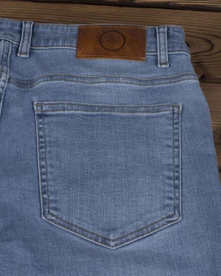 شلوار جین راسته مردانه آبی روشن - آبی روشن - جیب پشت