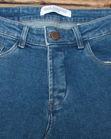 شلوار جین مردانه آبی تیره - آبی تیره - جزئیات ۱ - فروشگاه اینترنتی سارابارا- خرید آنلاین