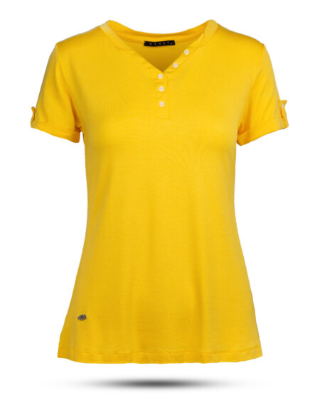 تیشرت زنانه 0848- زرد (2)