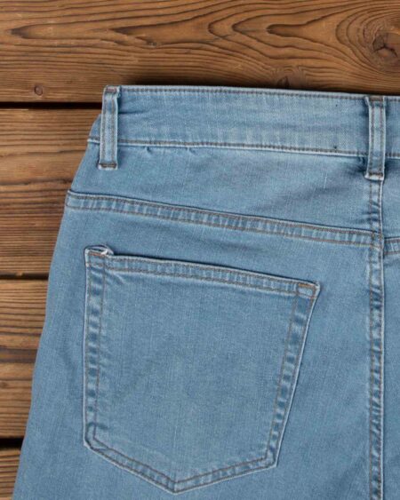 شلوار جین روشن ساده مردانه - آبی روشن - جیب پشت