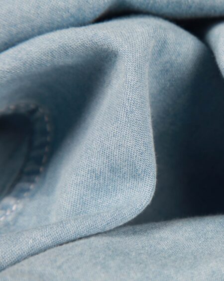 پیراهن جین روشن مردانه آستین کوتاه - آبی روشن - لی
