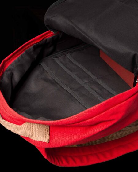 کوله پشتی مدرسه ساده - قرمز - جیب داخلی