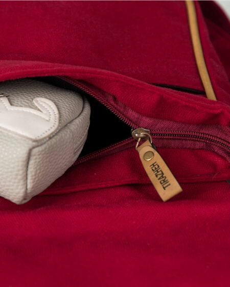 کیف دوشی دخترانه طرح فیل - زرشکی - جیب زیپ دار