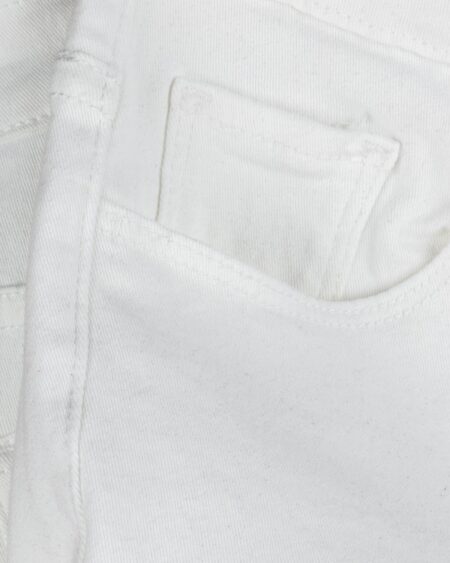 شلوار جین سفید زنانه- جیب دیتیل