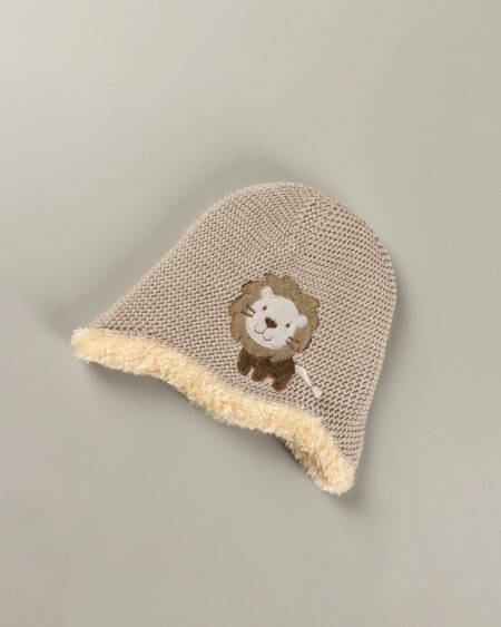 کلاه بافت بچگانه 84004- کرمی (4)
