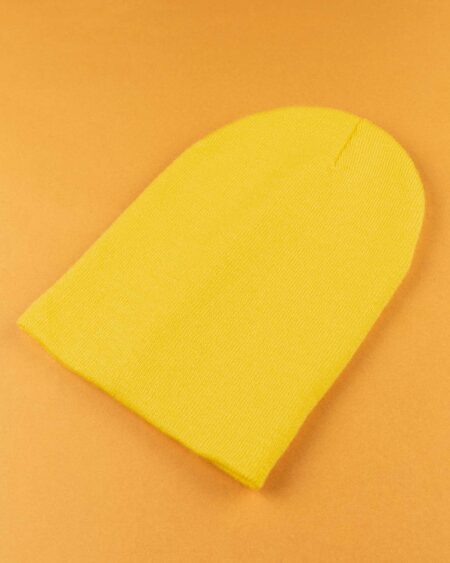 کلاه بافت zk55- زرد (1)