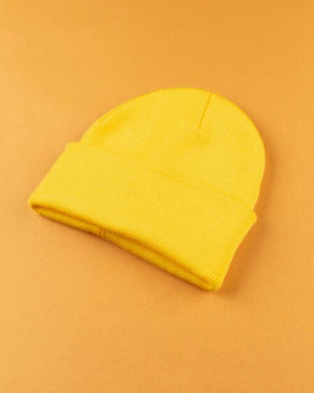کلاه بافت zk55- زرد (2)