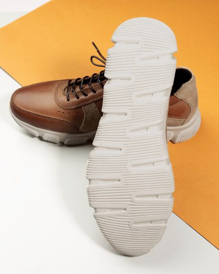 کفش مردانه چرم VK102- بادامی (2)