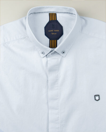 پیراهن آستین کوتاه مردانه 4004- آبی یخی (1)