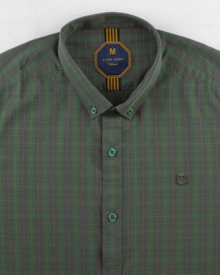 پیراهن مردانه چهارخانه 4005- سبز (8)
