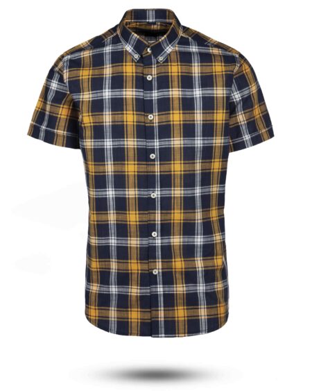 پیراهن مردانه آستین کوتاه VK9919- زرد (1)